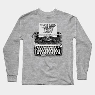 I Like Books More Than People-Annika Long Sleeve T-Shirt